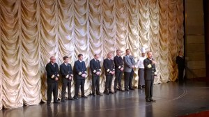 The captain introduces the officers